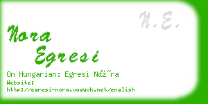 nora egresi business card